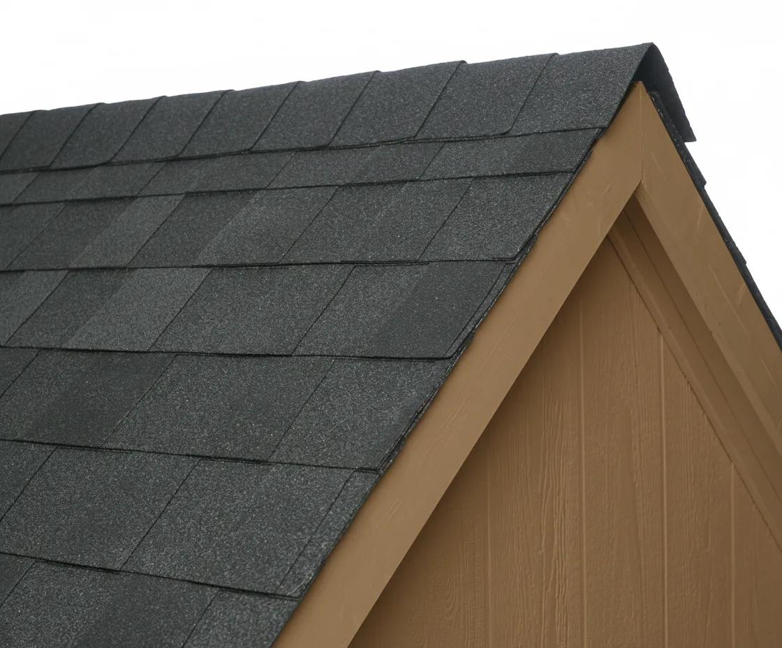 Brown house with Charcoal roof