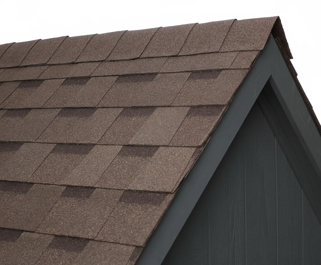 Dark Gray house with Brown roof