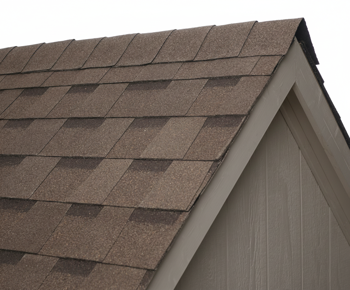 Gray house with Brown roof