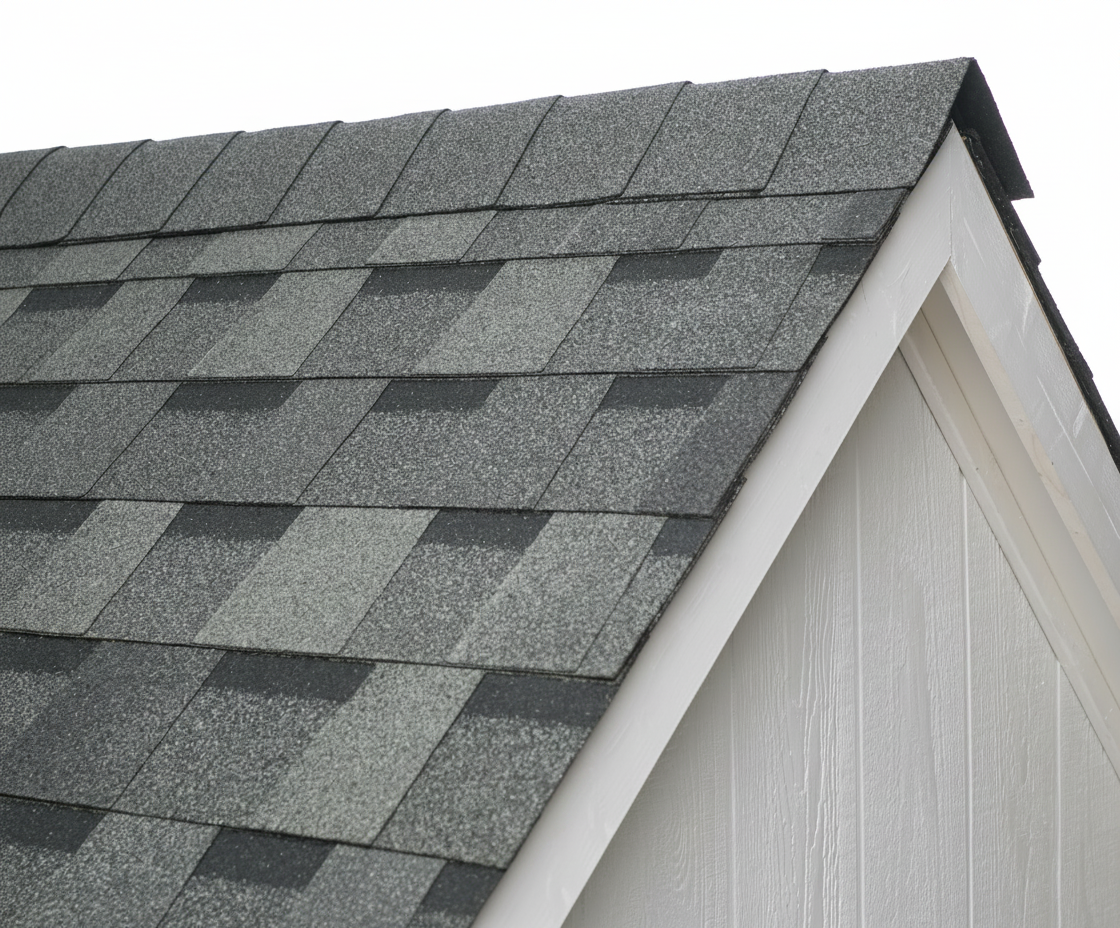 Light Gray house with Charcoal roof