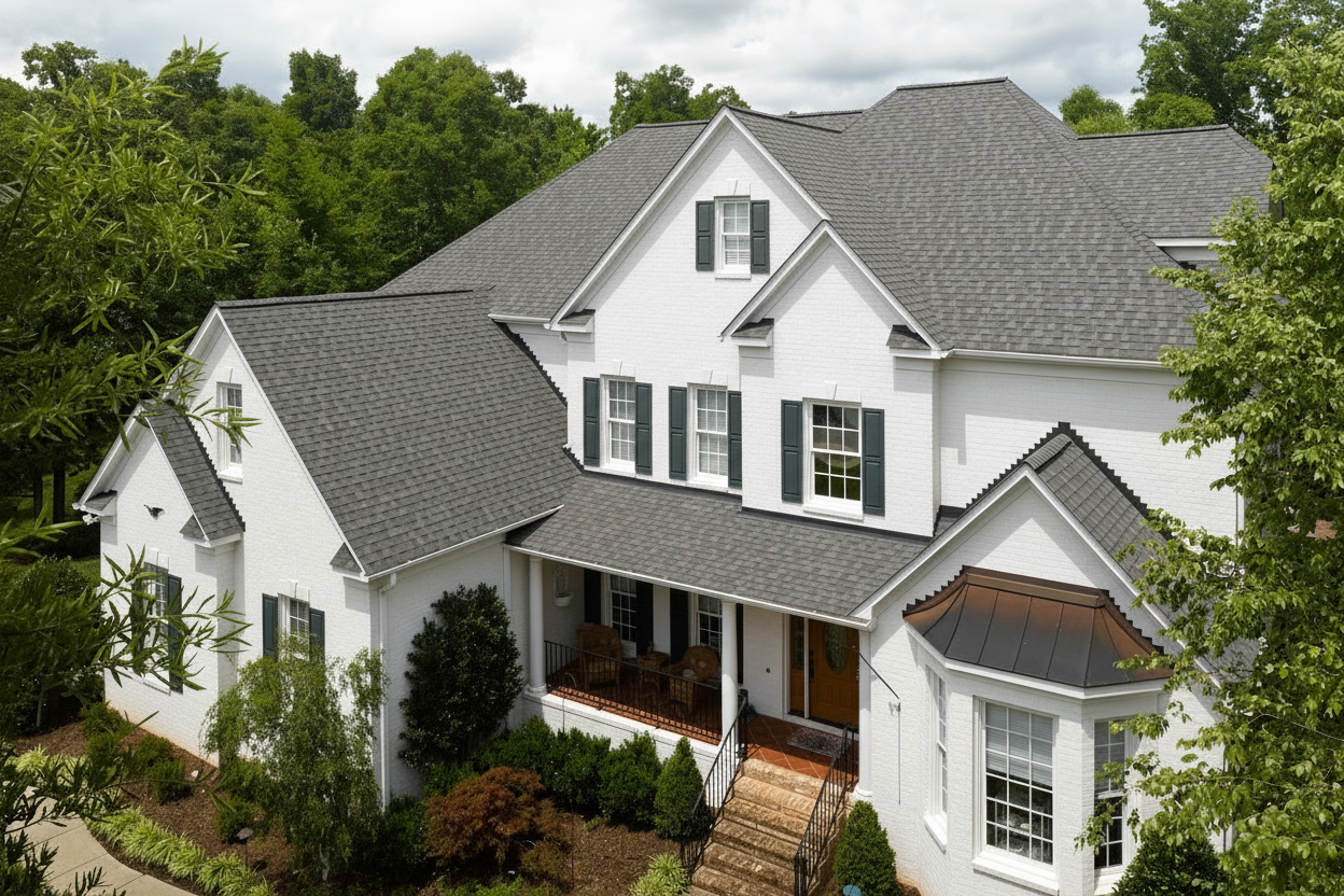 Home with CertainTeed Landmark Driftwood roof