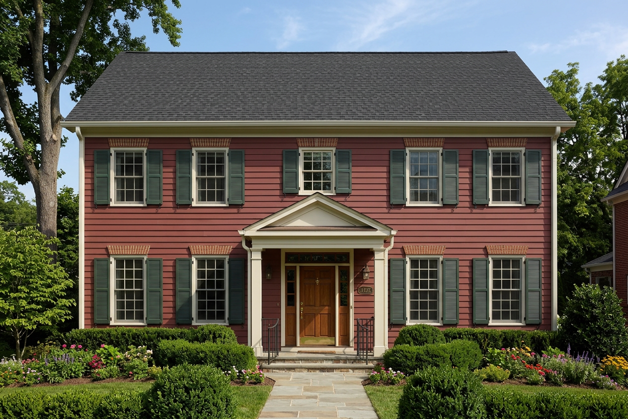 Traditional with Black roof