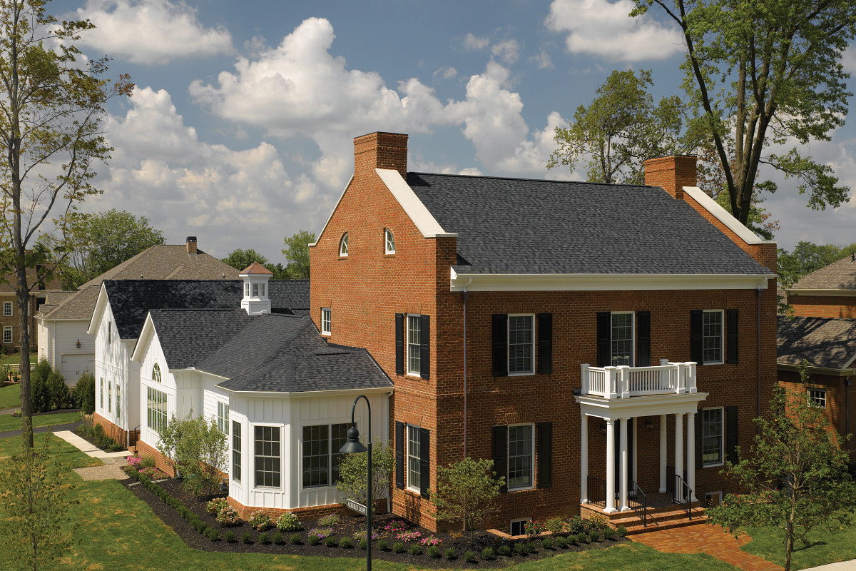 Home with CertainTeed Landmark Pro Max Def Moire Black roof