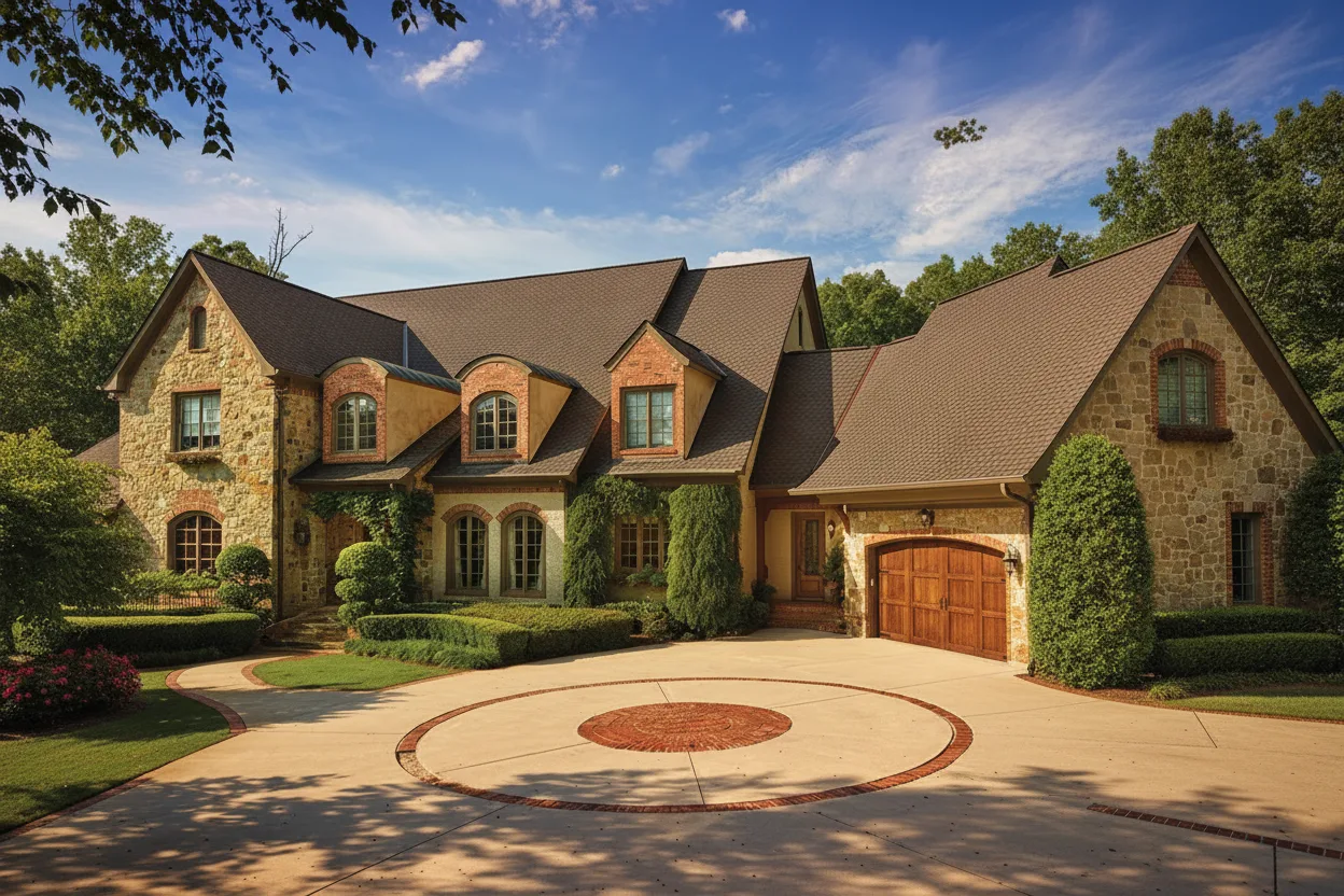 Florida home with Grand Sequoia Mesa Brown roof