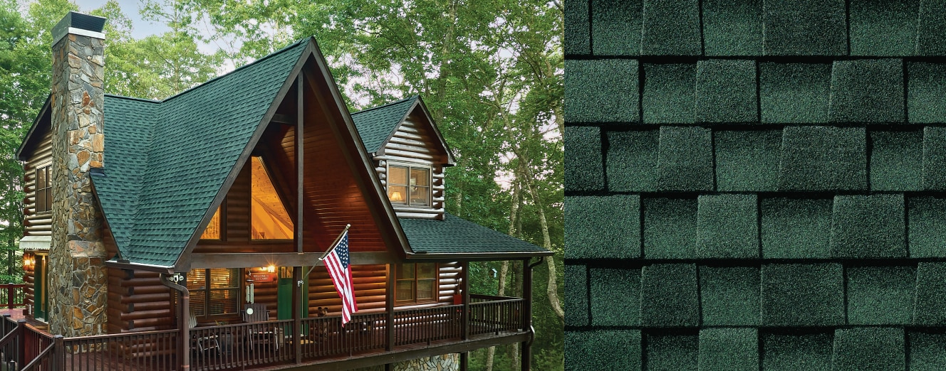 Home with GAF Timberline HDZ Hunter Green roof