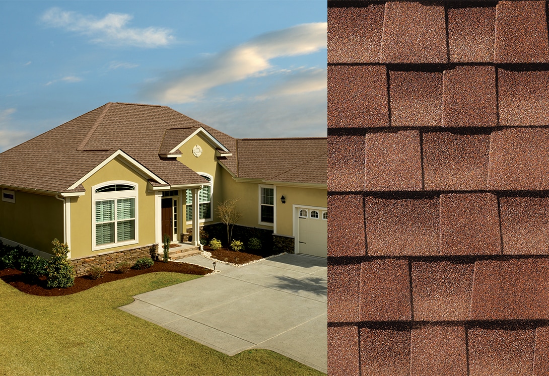 Home with GAF Timberline HDZ Sunset Brick roof