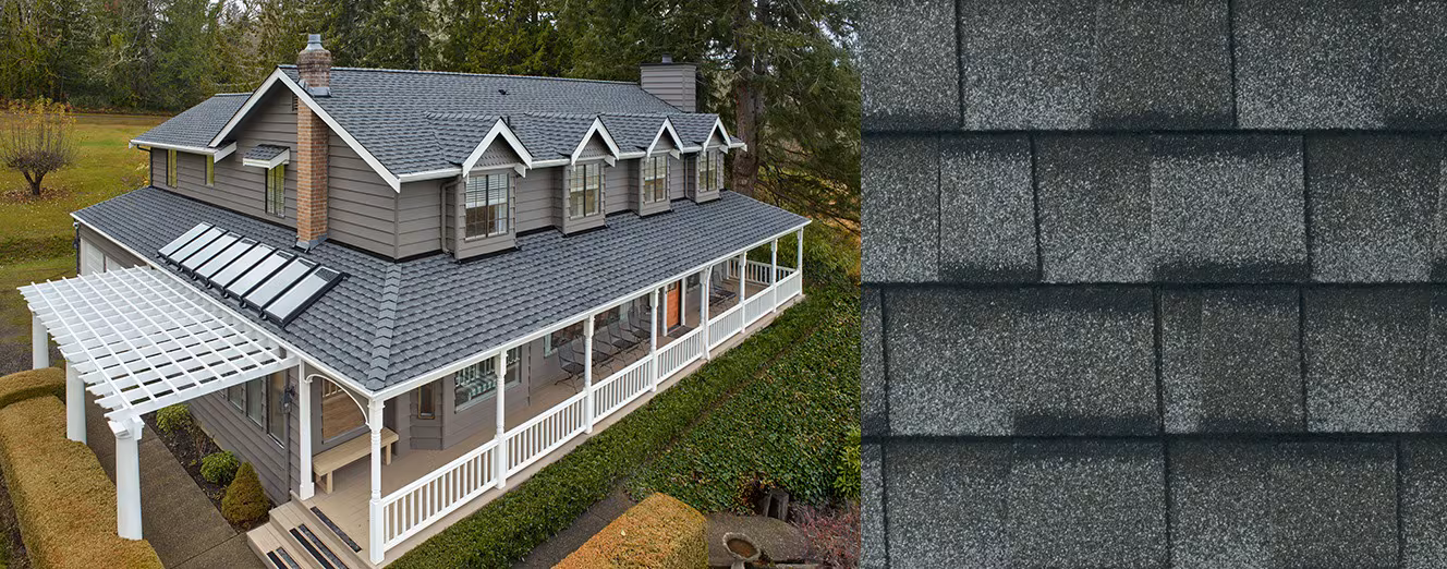 Home with GAF Timberline UHDZ with UltraMat Timberline Uhdz With Ultramat Pewter Gray roof