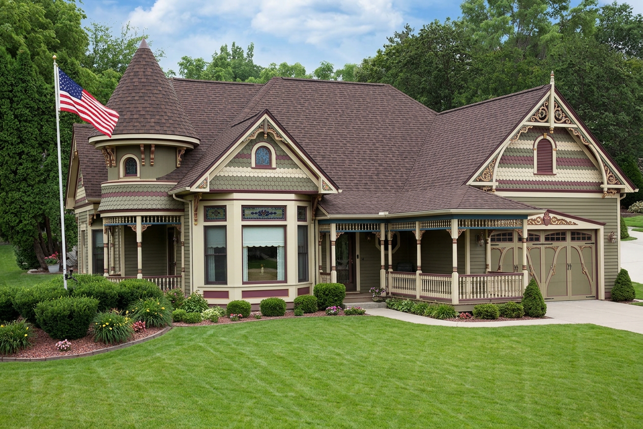 Florida home with Vista AR Antique Brown roof