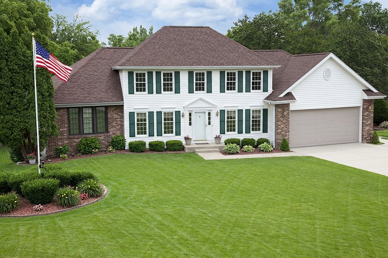 Florida home with Vista AR Antique Brown roof