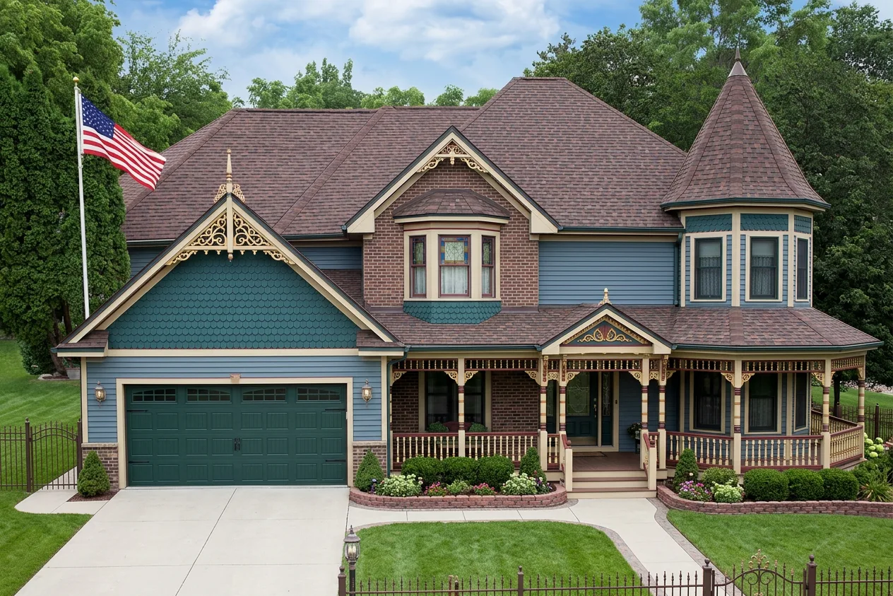 Florida home with Vista AR Antique Brown roof
