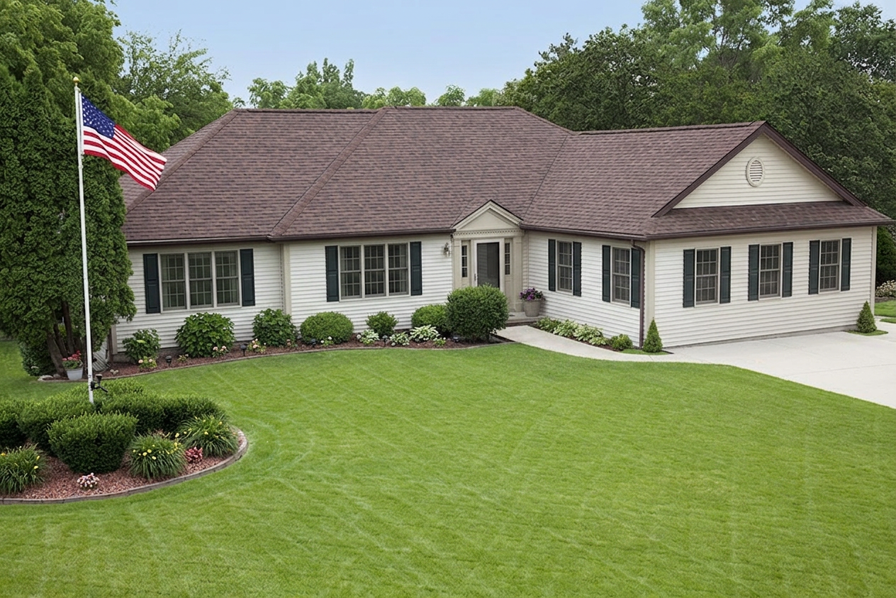 Florida home with Vista AR Antique Brown roof